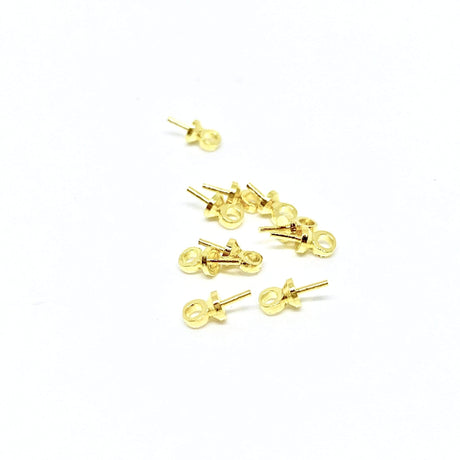 Stiftøsken – Forgyldt (7x3x2mm), 20 stk - Uniq Perler - 0000000348