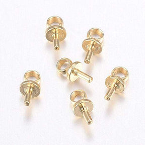 Pinjump ring – Gold-plated Steel (6x3mm), 10 pcs - Uniq Perler - 2753