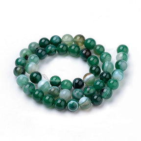 Stripe Agate – Green (8mm) - Uniq Perler - 44419994