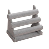 T - Bar, 3 Rækkers Display Til Armbånd – Grå - Uniq Perler - 94792