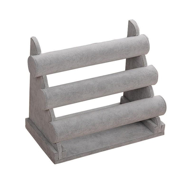 T - Bar, 3 Rækkers Display Til Armbånd – Grå - Uniq Perler - 94792