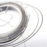 Tiger Tail Wire Stålfarvet - Nylon Coated Stål (0,45mm, 10m) - Uniq Perler - 241032