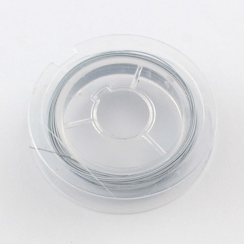 Tiger Tail Wire White - Nylon Coated Stål (0,45mm, 10m) - Uniq Perler - 0000012164