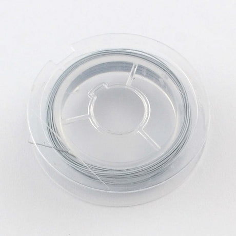 Tiger Tail Wire White - Nylon Coated Stål (0,45mm, 10m) - Uniq Perler - 0000012164