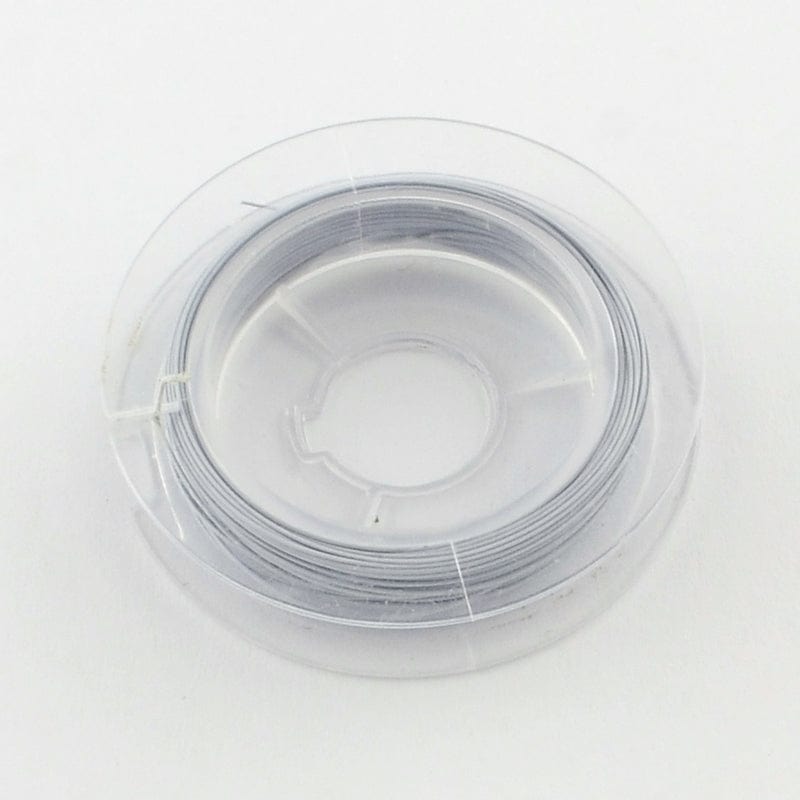 Tiger Tail Wire White - Nylon Coated Stål (0,45mm, 10m) - Uniq Perler - 0000012164