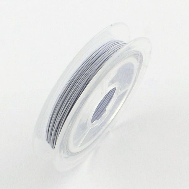Tiger Tail Wire White - Nylon Coated Stål (0,45mm, 10m) - Uniq Perler - 0000012164