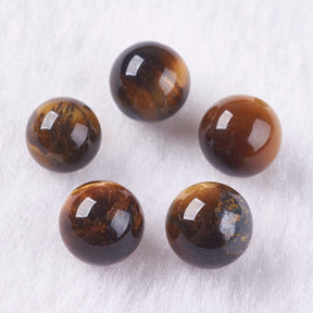 Tigerøje Sten – Brun, Topboret/Anboret (8mm) - Uniq Perler - 785348