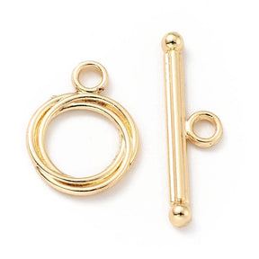 Toggle Clasp, Gold-plated Brass, (13.5x11mm) - Uniq Perler - 0000013207, 297769745670917093497844