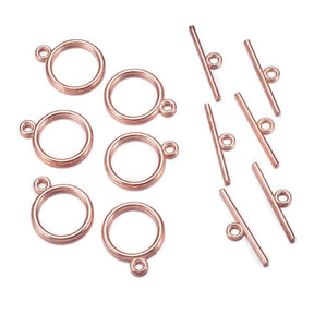 Toggle Lås, Rosa Guld, (15 Og 25mm) - Uniq Perler - 0000004313