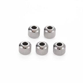 Barrel-shaped Steel Beads – With Grooves (6x5.5mm, 20 pcs) - Uniq Perler - 13060
