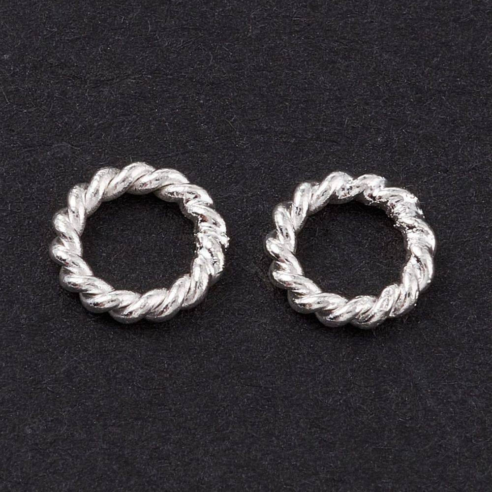 Tvistet O - Ringe – Forsølvet (6x1mm), 10 Stk - Uniq Perler - 0000008481, 171065445688915254606849