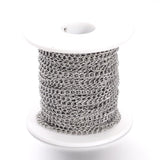 Tvistet Stål Kæde - (4x3x0,5mm) - Uniq Perler - 642783