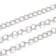 Tvistet Stål Kæde - (4x3x0,5mm) - Uniq Perler - 642783