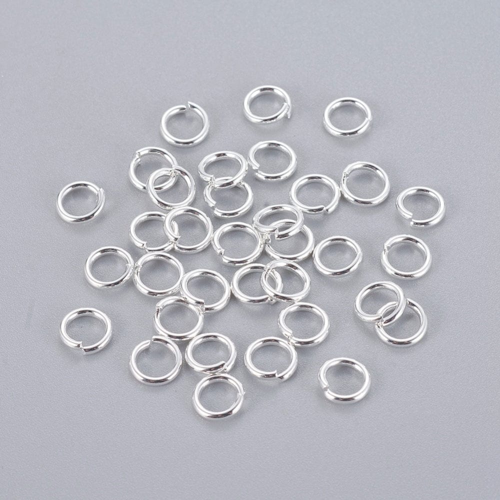 Uniq Perler  20 stk. forsølvet stål o-ringe, 6 mm
