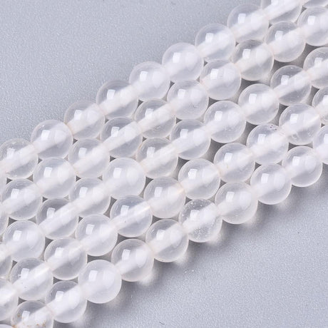 Uniq Perler agat 4 mm hvid agat perle