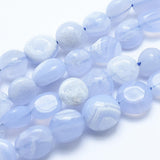 Uniq Perler agat Blue Lave Agat nugget perler 8-10 mm