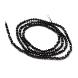 Uniq Perler Ass. perler og sten 2 mm facetteret sort spinel