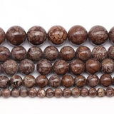 Uniq Perler Ass. perler og sten 4 mm Obsidian Healing sten, brun