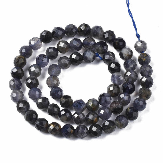 Uniq Perler Ass. perler og sten 6,5 mm Lolite facetteret perler