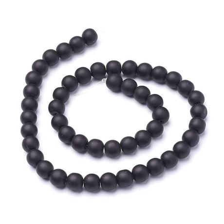 Uniq Perler Ass. perler og sten 6 mm syntetisk Black stone