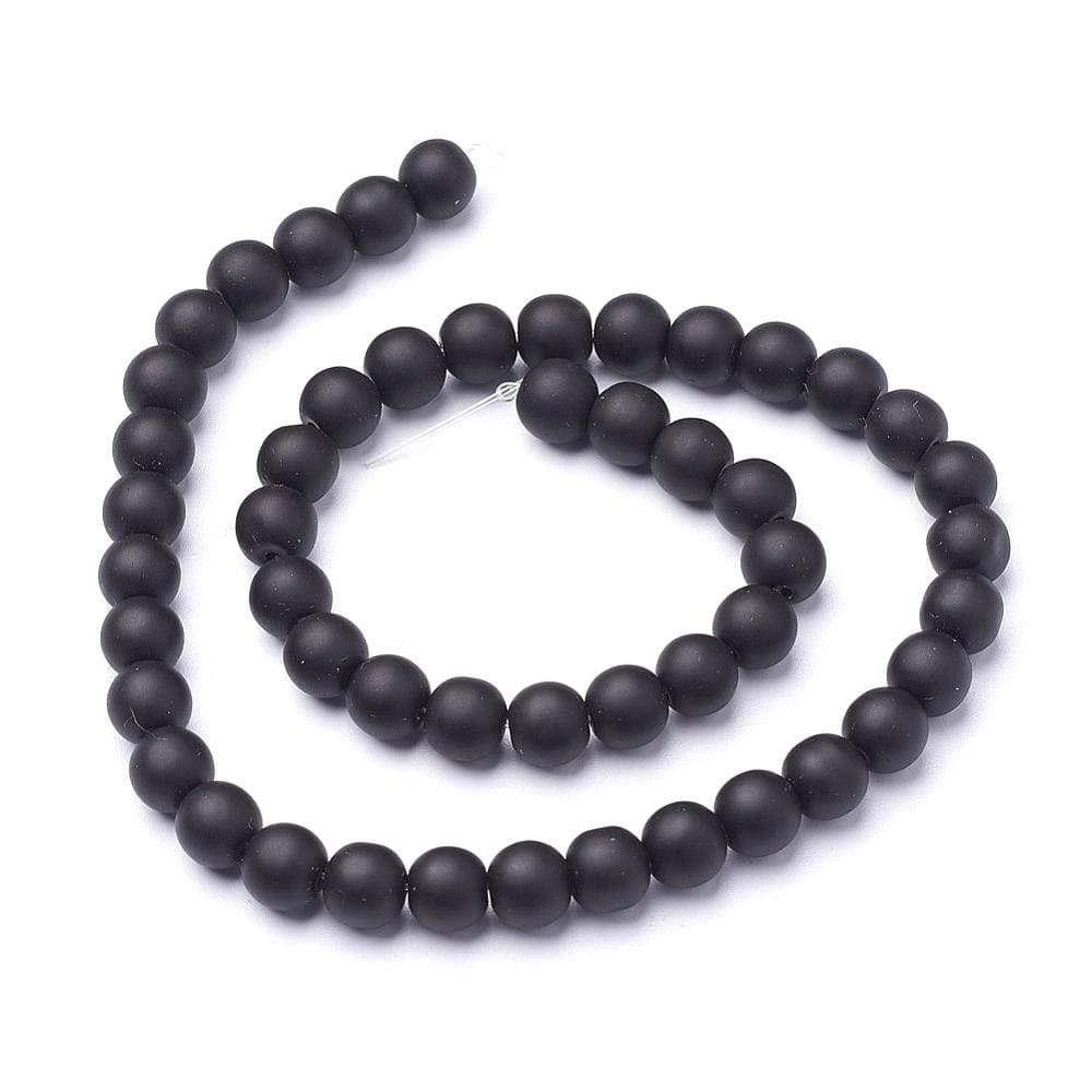 Uniq Perler Ass. perler og sten 8 mm syntetisk Black stone