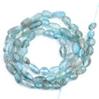Uniq Perler Ass. perler og sten Kvarts nugget perler, Himmelblå str. 6-13 mm