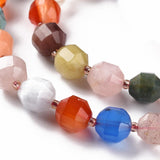 Uniq Perler Ass. perler og sten Mix perler i facetteret str 8x7,5 mm