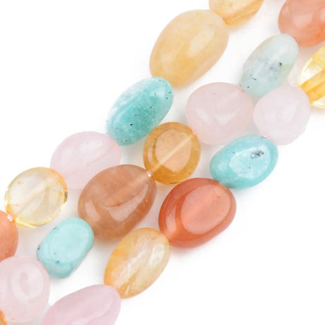 Uniq Perler Ass. perler og sten Mix sten arter str.  6-12 mm nuggets