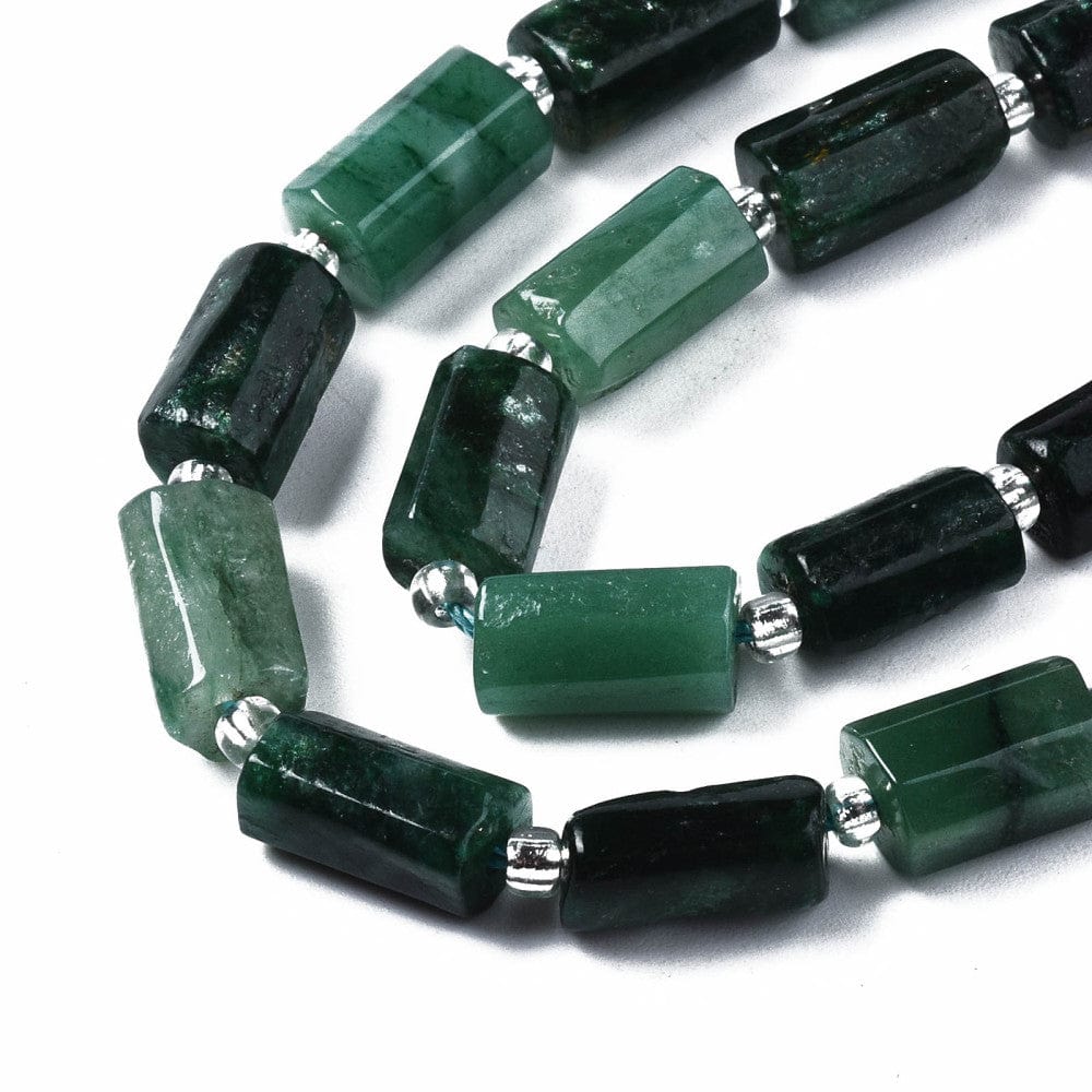Uniq Perler Ass. perler og sten Smaragd aflange perler 6x14 mm