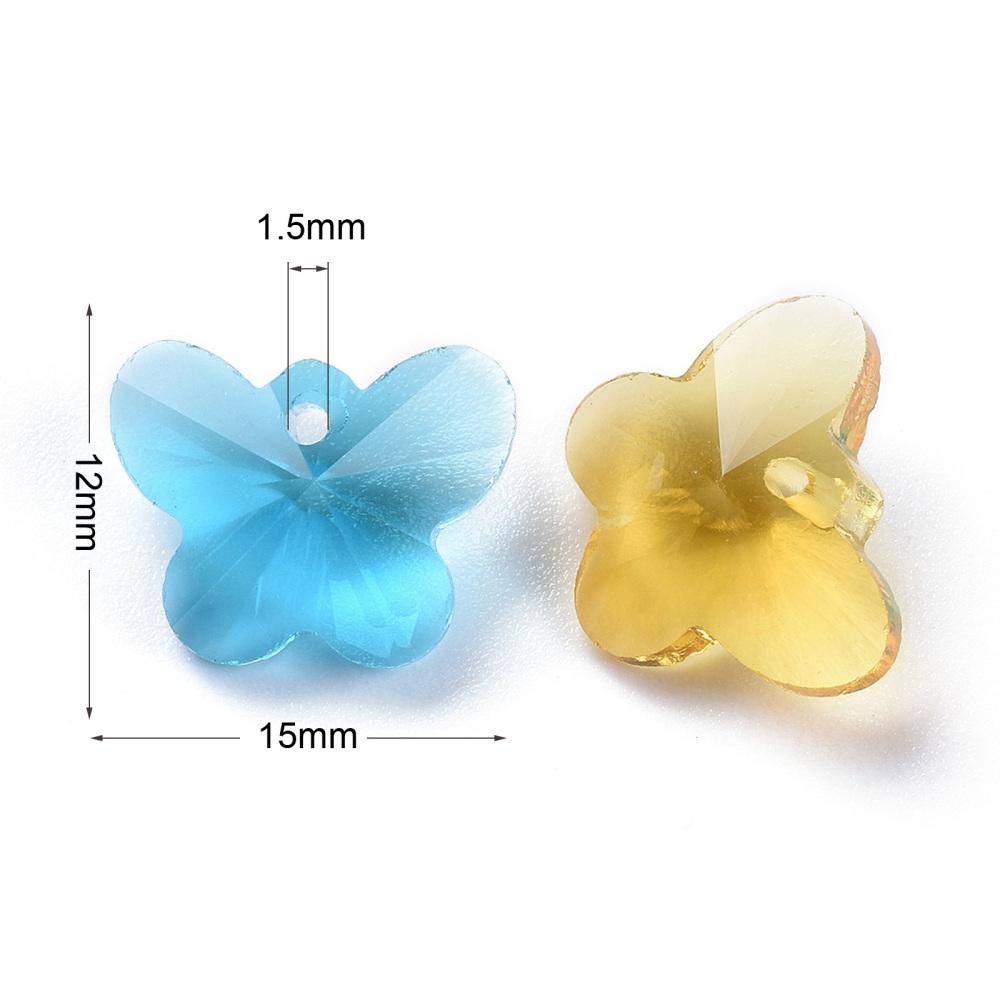 Uniq Perler DIY SÆT DIY: 72 stk glas sommerfugle (de 12 måneds farver)