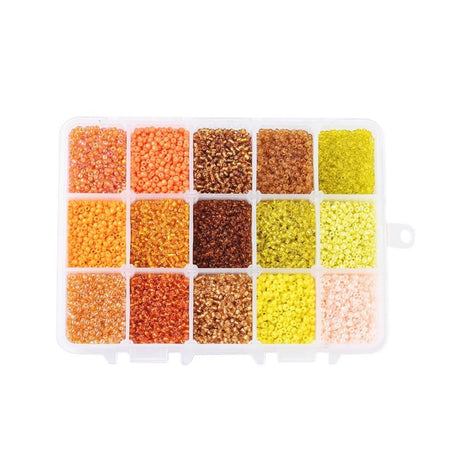 Uniq Perler DIY SÆT DIY Kasse med 15 farver seed beads 2 mm