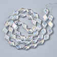 Uniq Perler Elektroplatede harlekin formet glas perler