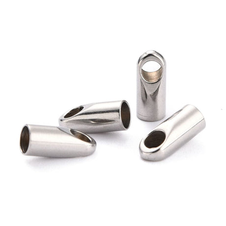 Uniq Perler Endestykker 10 stk stål endestykke- str. 12x5 mm