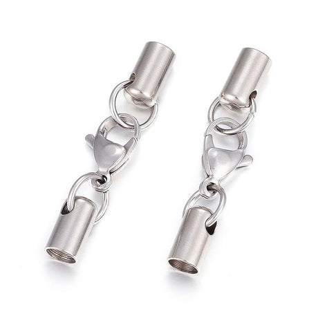 Uniq Perler Endestykker 5 sæt stål endestykker med kæde