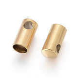 Uniq Perler Endestykker Endestykker i forgyldt stål hul str 4 mm