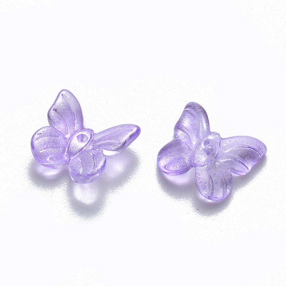 Uniq Perler Enkelt perler og sæt 10 stk glas sommerfugle 9,5x11 mm