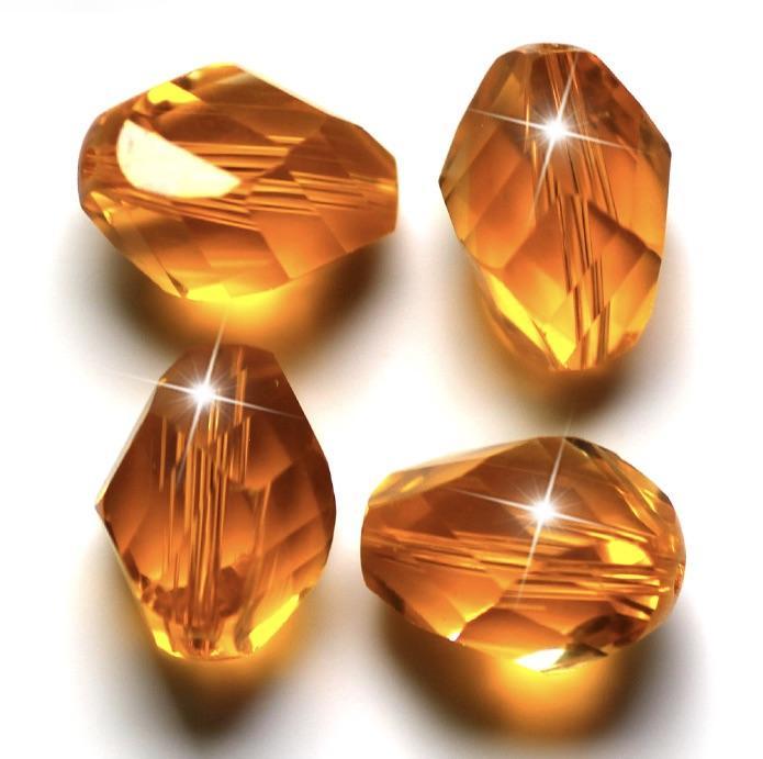 Uniq Perler Enkelt perler og sæt Orange Bicones 6x8 mm (10stk)
