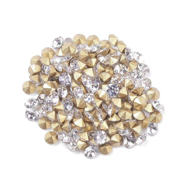 Uniq Perler Enkelt perler og sæt Rhinsten 2x1,3 mm klar, 100 stk.