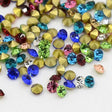 Uniq Perler  Enkelt perler og sæt Rhinsten mix farver, 100 stk. Str. 2 mm.