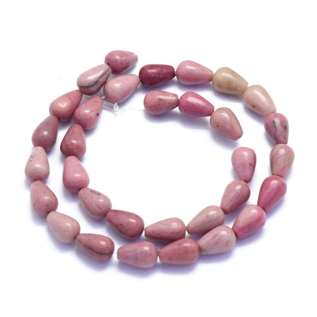 Uniq Perler Enkelt perler og sæt Rhodonite dråber str. 12x8 mm (sælges enkeltvis)