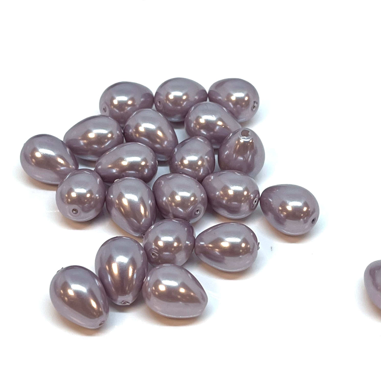 Uniq Perler Enkelt perler og sæt Shell dråber str. 13x10 mm-lilla