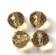 Uniq Perler Enkelt perler og sæt Teardrop 10 mm facetteret krystal perle, gylden 10 stk.