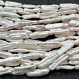 Uniq Perler Ferskvandsperler Biwa Barok perler, aflange 9x18 mm
