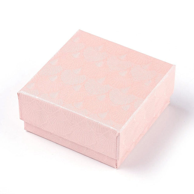 Uniq Perler gaveæsker 6 stk. Rosa gaveæske med smukt mønster 7,5x7,5x3,5 cm