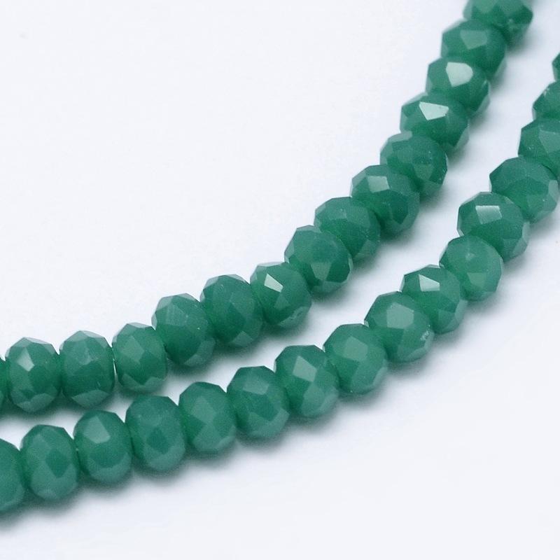 Uniq Perler Glas Perler 2 mm facetteret glas perler, grøn