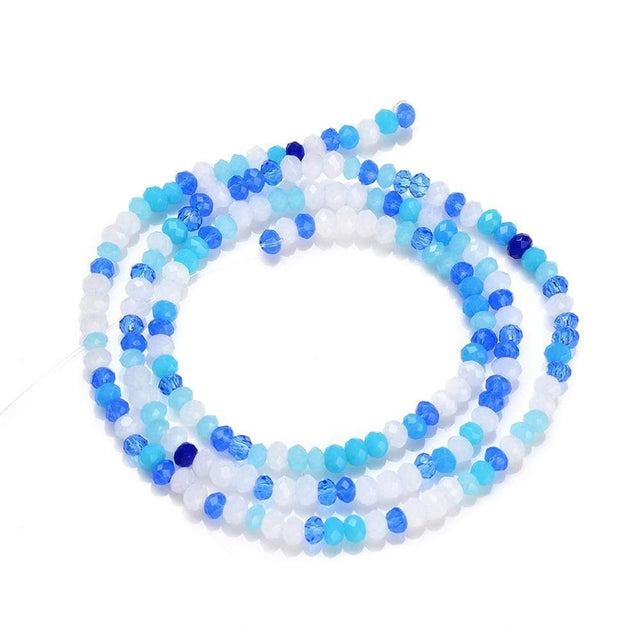 Uniq Perler Glas Perler Rondel glas perler, facet str 3,2x2,5 mm