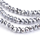 Uniq Perler Glas Perler Rondel glas perler-sølv