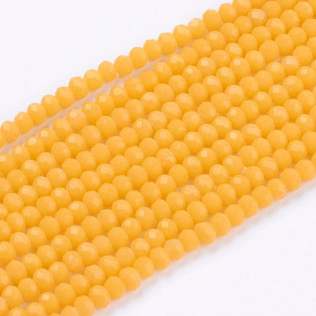 Uniq Perler glasperler 3x2 mm facetteret glas rondel perler