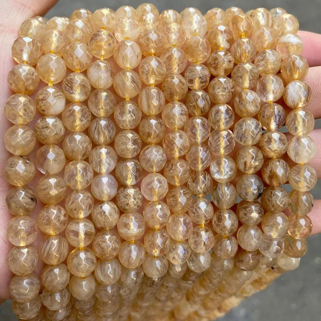 Uniq Perler glasperler 4 mm facetteret glas perler, water melon