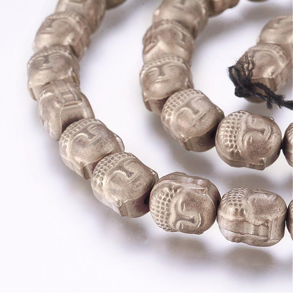 Uniq Perler hæmatit Buddha perler, antik bronze 10 mm